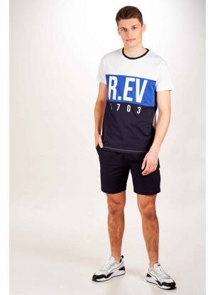 T-shirt blanc R.EV 1703 BY REMCO EVENPOEL  homme