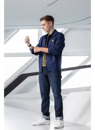 Veste casual bleu R.EV 1703 BY REMCO EVENPOEL  homme