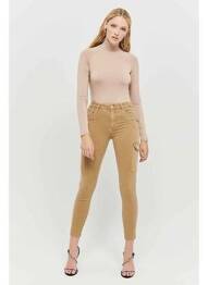 Pantalon cargo beige TALLY WEIJL femme