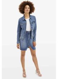 Jupe mi-longue bleu TALLY WEIJL femme