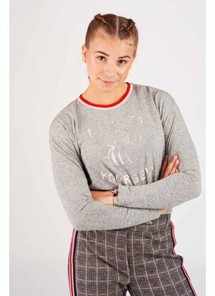 T-shirt gris STIEN EDLUND femme