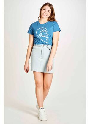 T-shirt bleu STIEN EDLUND femme