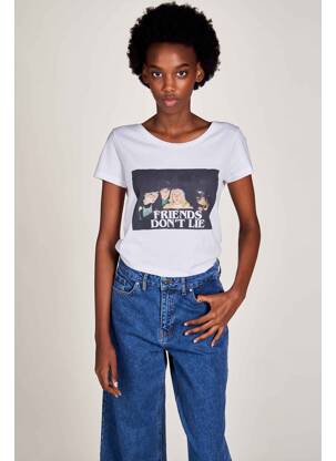 T-shirt blanc STRANGER THINGS femme
