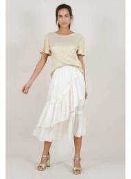 Jupe longue beige MOLLY BRACKEN femme