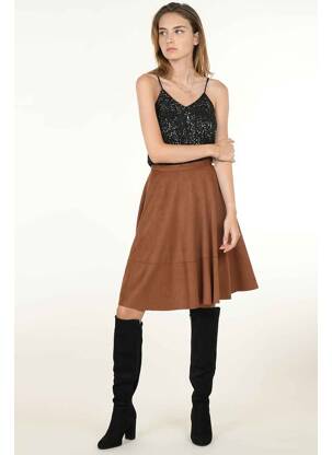 Jupe mi-longue orange MOLLY BRACKEN femme