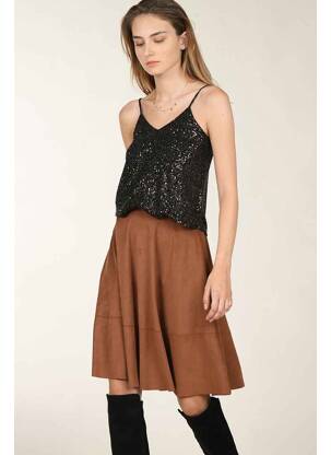 Jupe mi-longue orange MOLLY BRACKEN femme