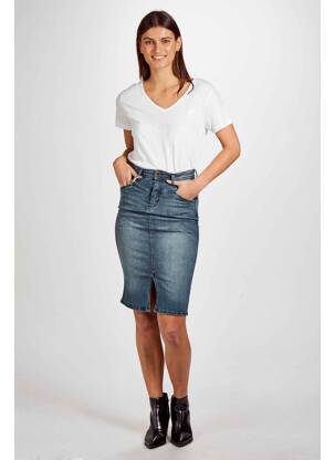 Jupe mi-longue bleu PETROL INDUSTRIES femme