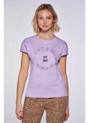 T-shirt violet GUESS pour femme seconde vue