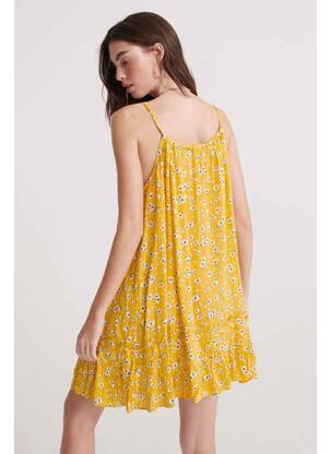 Robe courte jaune SUPERDRY femme