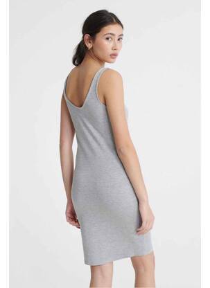 Robe mi-longue gris SUPERDRY femme