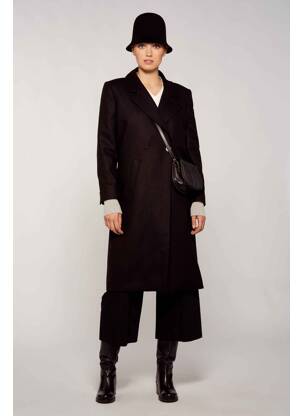 Manteau long noir YUGEN femme