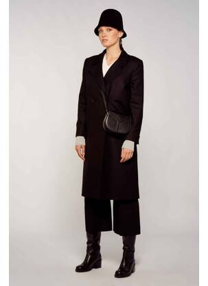 Manteau long noir YUGEN femme