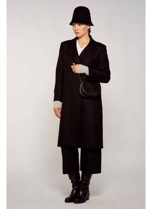 Manteau long noir YUGEN femme