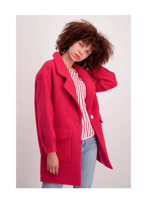 Manteau long rose EDC pour femme