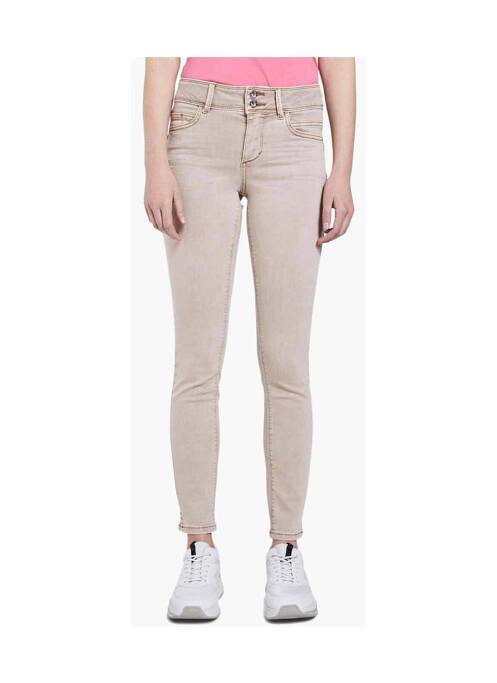 Pantalon slim beige TOM TAILOR pour femme