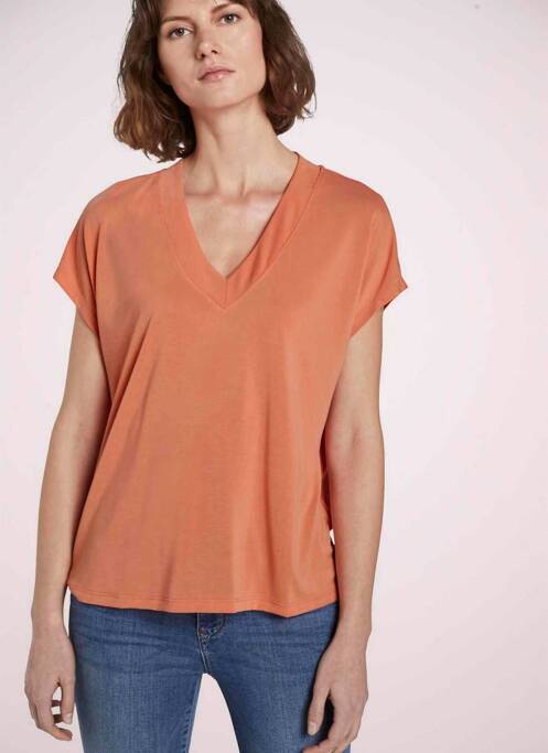 T-shirt orange TOM TAILOR pour femme