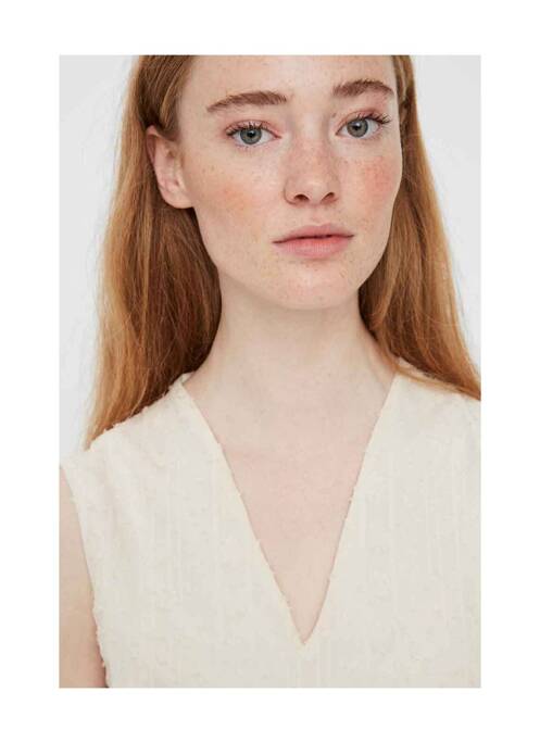 Robe longue beige VERO MODA pour femme