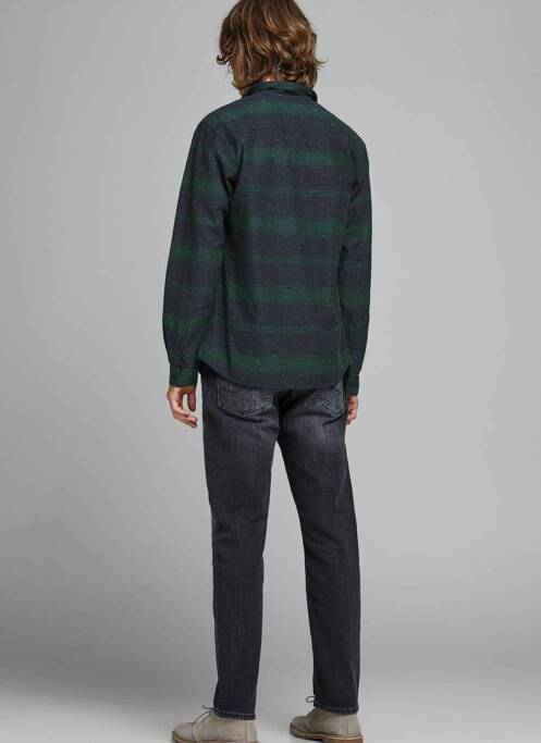 Chemise manches longues vert JACK & JONES pour homme