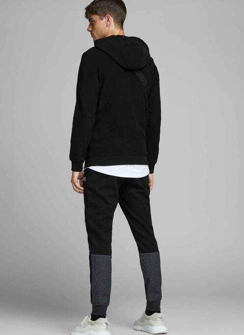 Sweat-shirt à capuche noir JACK & JONES pour homme