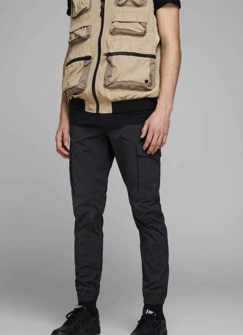Pantalon cargo noir JACK & JONES pour homme