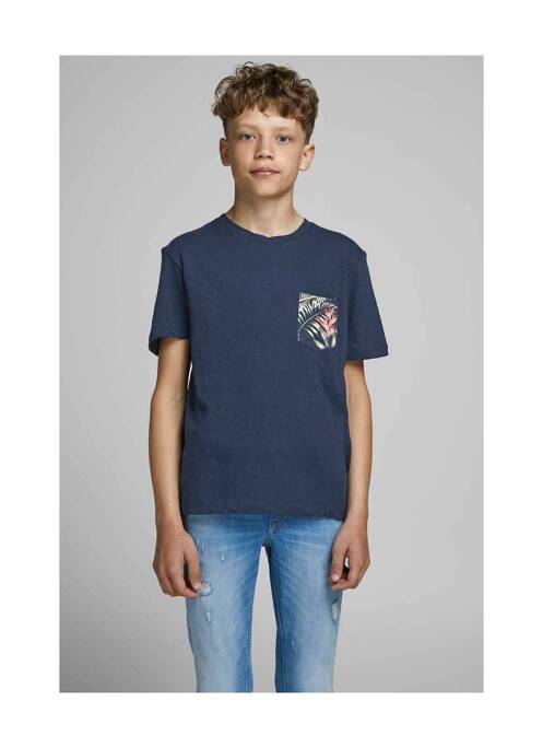 T-shirt bleu JACK & JONES pour garçon