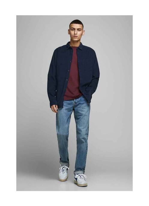Chemise manches longues bleu JACK & JONES pour homme