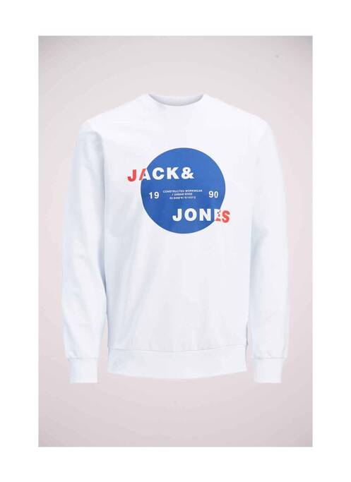 Sweat-shirt blanc JACK & JONES pour homme