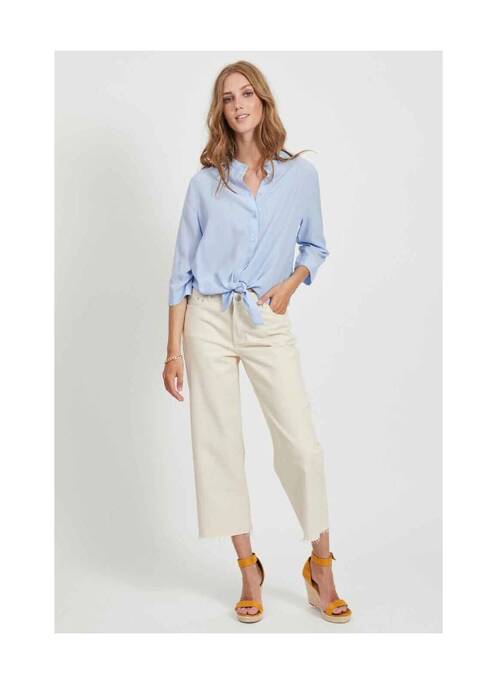 Jeans coupe droite beige VILA pour femme