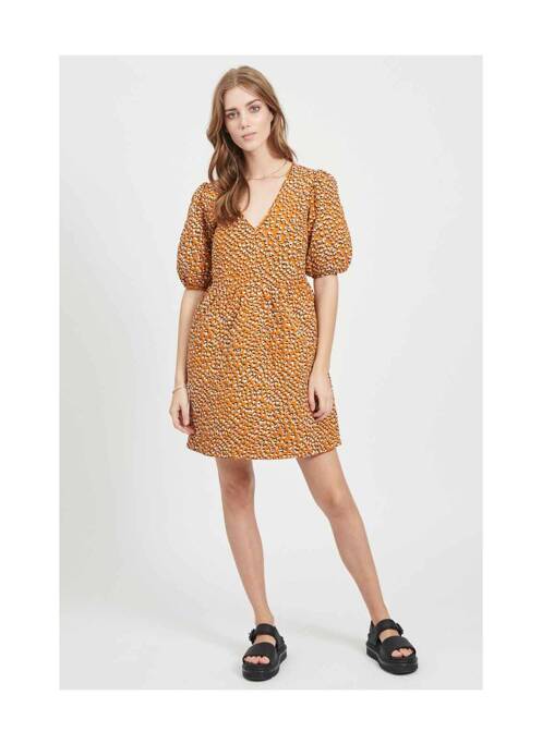 Robe mi-longue or VILA pour femme
