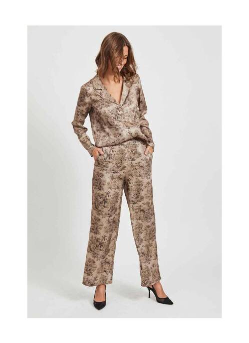 Pantalon large beige VILA pour femme