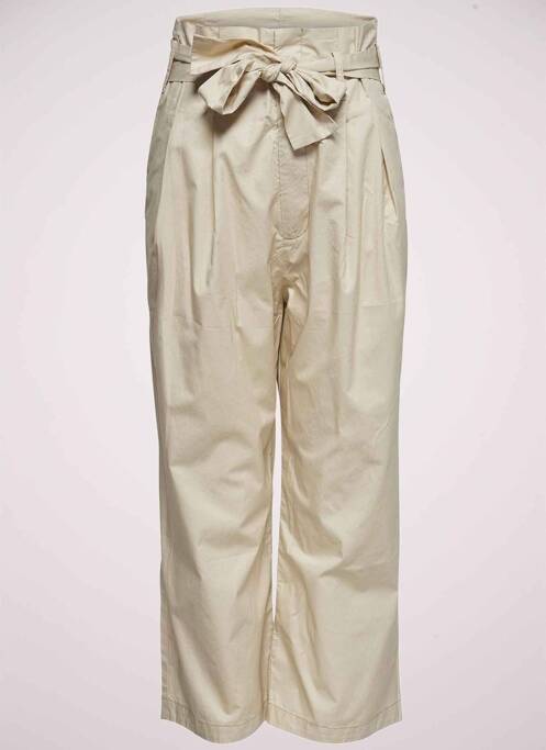 Pantalon large beige JACQUELINE DE YONG pour femme