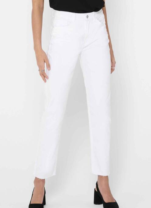 Jeans coupe droite blanc ONLY pour femme