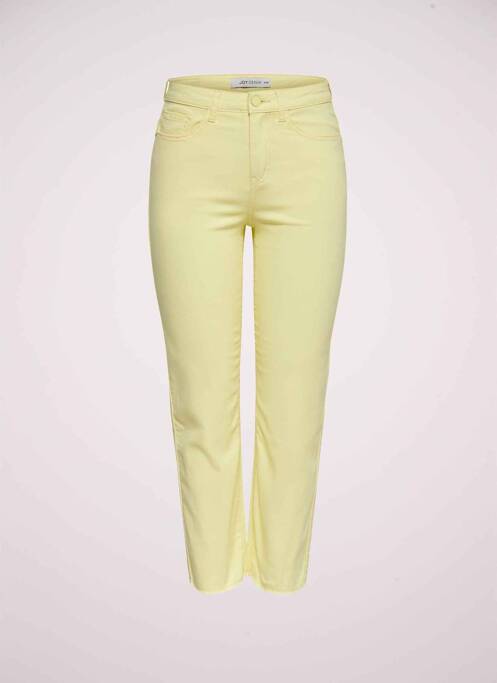 Pantalon droit jaune JACQUELINE DE YONG pour femme