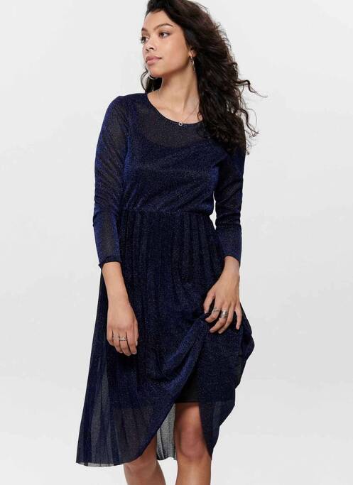 Robe mi-longue bleu ONLY pour femme