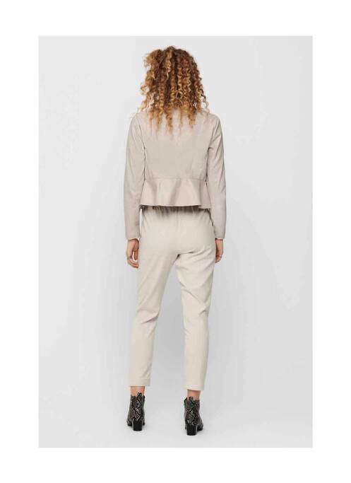 Veste simili cuir marron ONLY femme