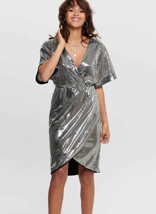 Robe mi-longue noir JACQUELINE DE YONG pour femme