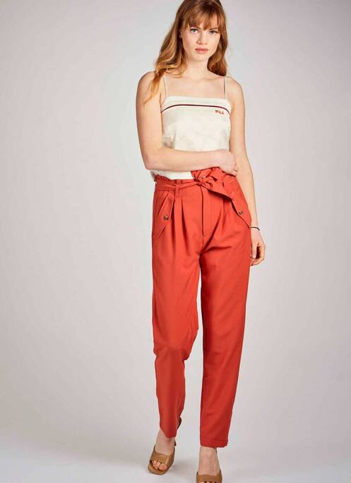 Pantalon large rouge JACQUELINE DE YONG pour femme