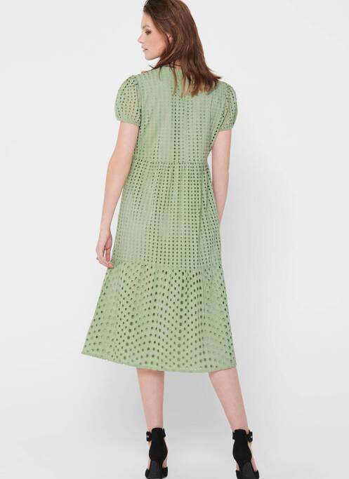 Robe mi-longue beige ONLY pour femme