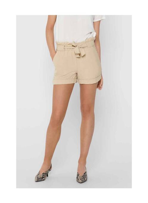 Short beige ONLY pour femme
