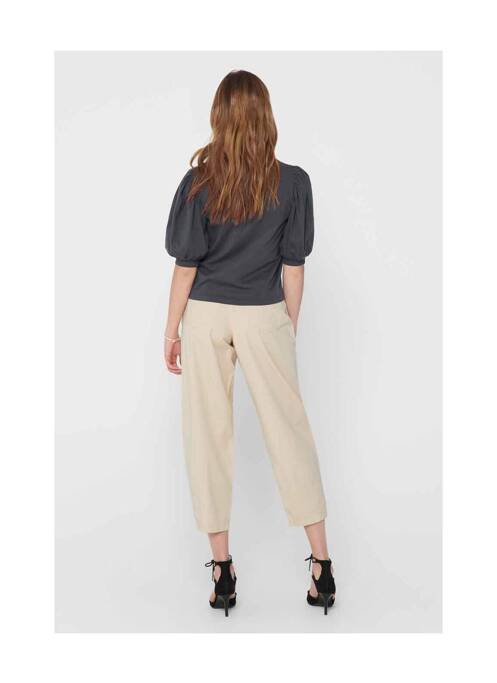 Pantalon large beige JACQUELINE DE YONG femme