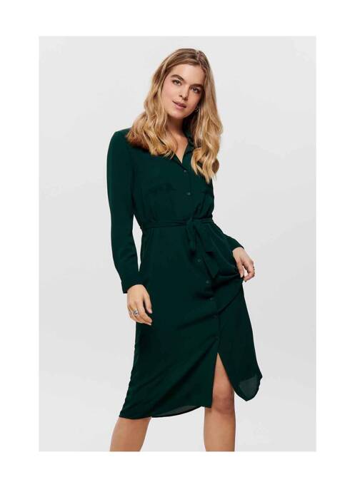 Robe mi-longue vert JACQUELINE DE YONG pour femme