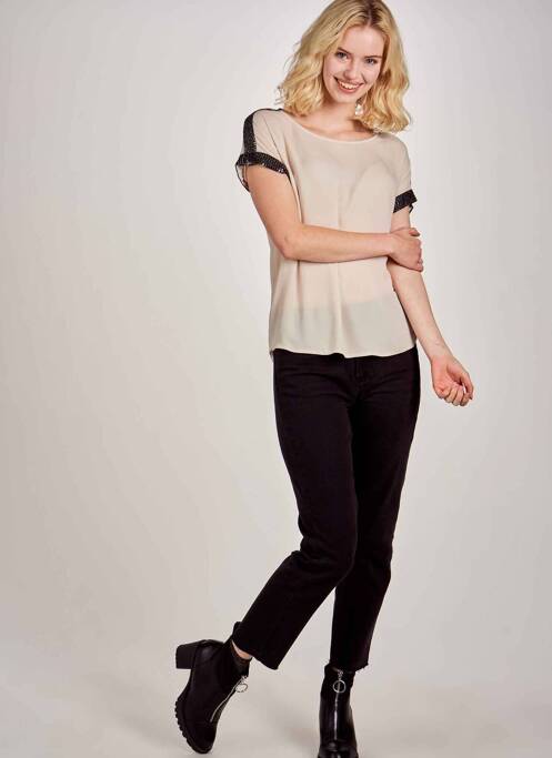 Top beige ONLY pour femme