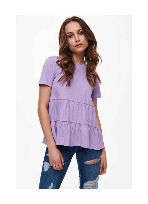T-shirt violet JACQUELINE DE YONG pour femme