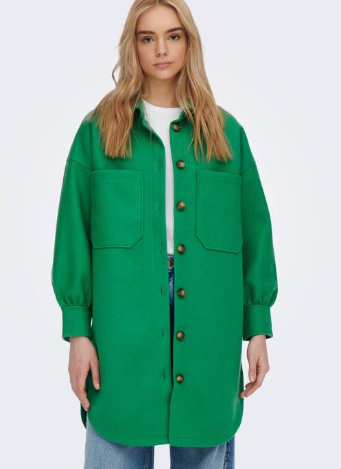 Manteau court vert ONLY pour femme