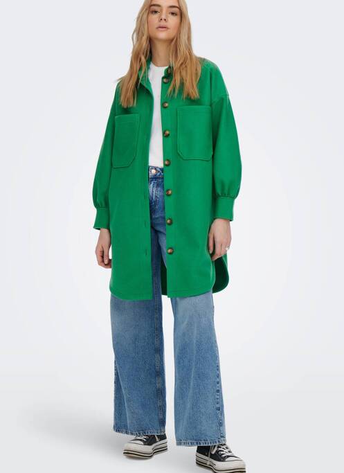 Manteau court vert ONLY pour femme