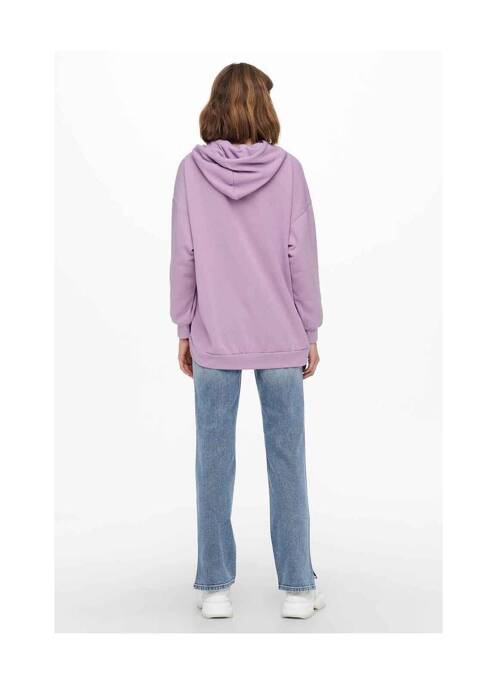 Sweat-shirt à capuche violet ONLY pour femme