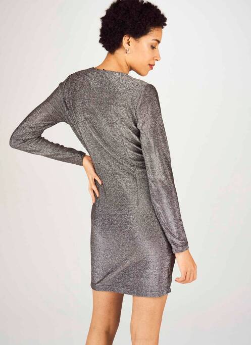 Robe courte argent MORGAN pour femme