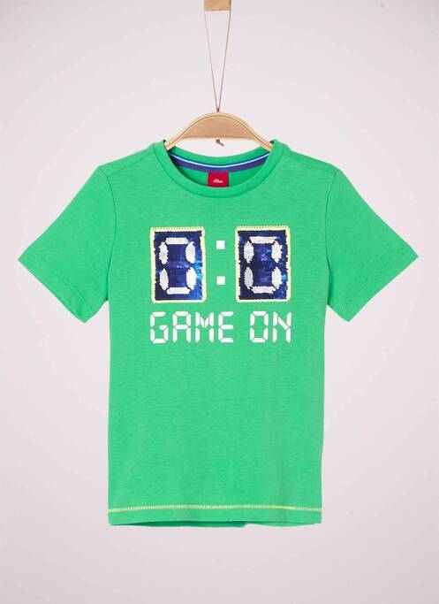 T-shirt vert S.OLIVER pour garçon