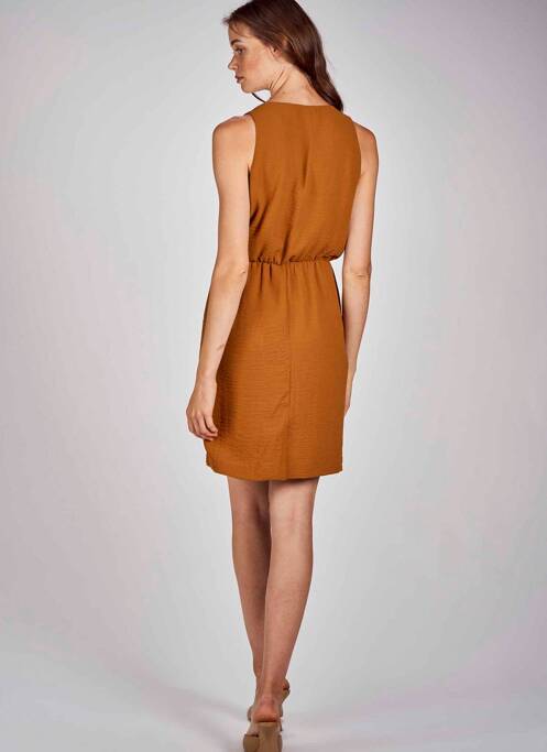 Robe mi-longue jaune MORGAN pour femme