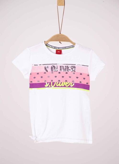 T-shirt blanc S.OLIVER pour fille